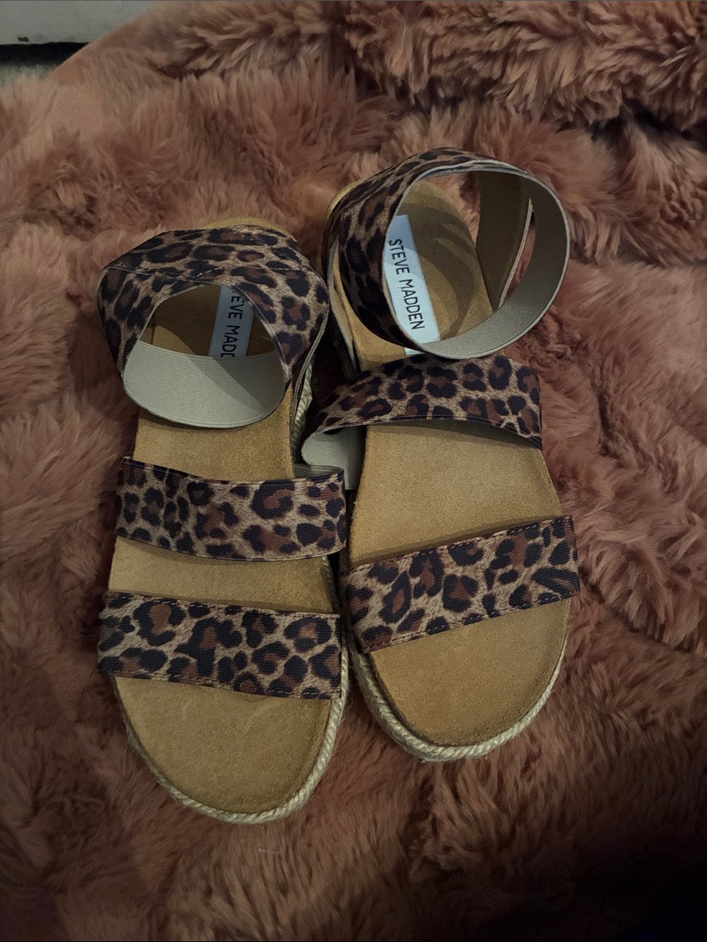Steve Madden Leopard-Print Strappy Espadrille Sandals - Brown/Tan